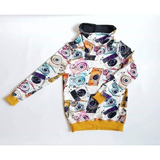 bluza z kominem wykrój-1